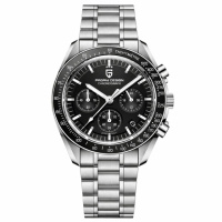 Чоловічий годинник Pagani Design PD-1701 Silver-Black з сапфіровим склом та механізмом Seiko VK63