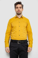 Сорочка чоловіча однотонна, колір гірчичний, 186R2072