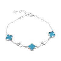 Серебряный браслет CatalogSilver с бирюзой, вес изделия 3,4 гр (60001916) 1720 размер