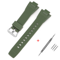 Ремінець для годинника Casio G-Shock GST-B400 Army Green SI, полімерний браслет 22.3 см