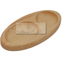 Менажница 2-х секционная овальная. 20х10х2 см. М128