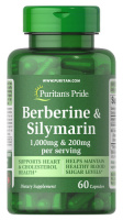 Puritan's Pride Berberine Silymarin 1,000 mg 60 капсул