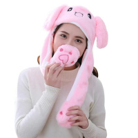 Шапка со светящимися двигающимися ушками (Розовый)