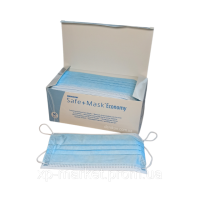 Маски  защитные трехслойные одноразовые Safe + Mask Economy   , 50шт/уп