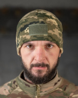 Шапка флісова з липучкою піксель ВТ4739