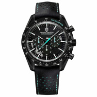 Чоловічий годинник Pagani Design PD-1779 Black-Blue з сапфіровим склом та хронографом Seiko VK63