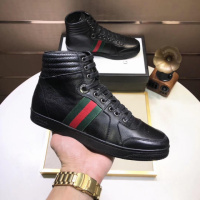 Высокие Кроссовки Gucci High Top Web Black