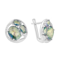 Серебряные серьги CatalogSilver с мистик топазом 5.003ct (2122074)