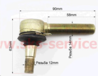 Наконечник рульової тяги ATV (mod:1) (різьблення права) JPX