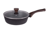 Сковорода антипригарная Maestro 240мм Granite сотейник с крышкой (MR-1216-24)