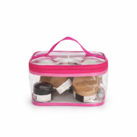 Силиконовая прямоугольная косметичка М ORGANIZE (розовый)