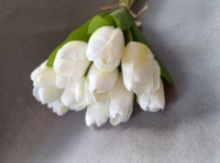 Искусственный цветок «тюльпан» белый