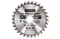 Диск пильный по дереву Apro 125 x 22.2мм x 30T (830102)