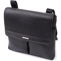 Мужская сумка через плечо из зернистой натуральной кожи Tony Perotti 20865_1 (9270G-25 nero) Черный