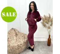 Махровий жіночий костюм-піжама «Palmira» оптом | Батал | Розпродаж моделі