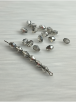 Хрустальные бусины*капля*/ 4*6 мм/ темно зеркальный/ 1 шт