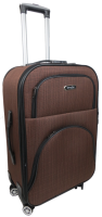 Тканева середня валіза на чотирьох колесах 67L Gedox коричневий