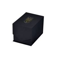 Подарункова коробочка для годинника Boxes 1023 чорна з гербом України Тризубом