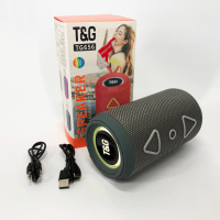 Bluetooth колонка портативная TG656 FM-радио, Громкая блютуз колонка, Колонка для вечеринки. Цвет: серый