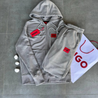 Демісезоний спортивний костюм HUGO Boss Lux колір сірий