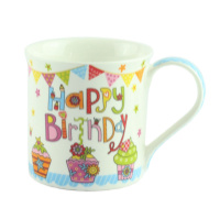 Чашка  «Happy Birthday», блакитна