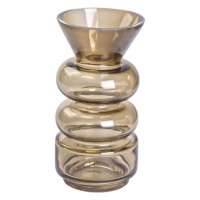 Ваза для цветов стекло 18 см декоративная ваза прозрачная для декора 650 мл Коричневая HP-10-15