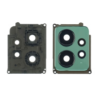 Стекло камеры для Xiaomi Redmi Note 12 (4G) с зелёной рамкой