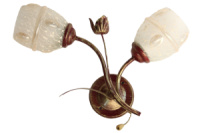 Классическое Бра SVLIGHT двухламповое 74801/2B золото+бордо