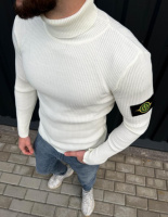 Белый мужской свитер. 9-453