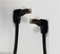 Патч-корд литой UTP, RJ45(угловой/угловой), неэкранированный, UTP5e 0.93m, patch D=4.9mm AWG26 2x90° CU, черный, Q200