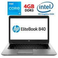 Ультрабук Б-класс HP EliteBook 840 G2 / 14« (1920x1080) TN / Intel Core i5-5300U (2 (4) ядра по 2.3 - 2.9 GHz) / 4 GB DDR3 / 500 GB HDD / Intel HD...