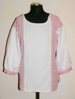 Сорочка під вишивку біло-рожева, розм. 44