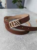 Ремінь жіночий Guess вузький терракот