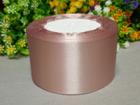 Атласная лента/ 5 см/ 23 метра/ пудровый