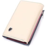 Надійний жіночий гаманець з якісної натуральної шкіри 719461 Різнокольоровий