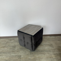 Пуф-трансформер 5в1 Остин-4 со столиком велюр серо-коричневый/дуб платиновый 5-2-9005