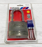 Замок навесной Gusami-длинная дужка 70мм / USA-70