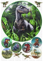 Вафельные картинки на тему: Динозавры