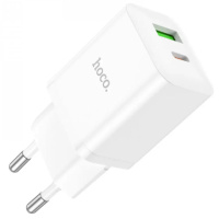 Зарядний пристрій Hoco N28 Founder 20W Type-C+USB, White - купити в SmartEra.ua