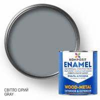 Емаль алкідна Kompozit®, Глянцевий, 2,8 кг, Світло-сірий