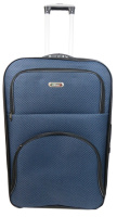 Тканинева велика валіза на колесах 100L Gedox темно-синій у клітинку