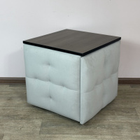 Пуф-трансформер 5в1 Остин-4 со столиком велюр светло-серый/риголетто темный 6-1-9005