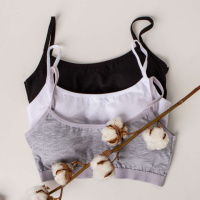 Жіночий бавовняний топік на тонкій бретельці  70-75, 80-85, 90-95