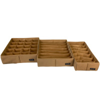 Набор органайзеров для нижнего белья 3 шт ORGANIZE (бежевый)