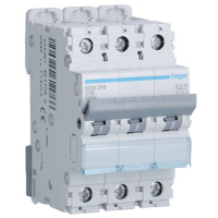 Автоматичний вимикач Hager NDN316 3-полюсний, In=16 А “D”