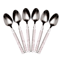 Набор чайных ложек 6 штук из нержавеющей стали 15 (см) Серебро HP-8-35