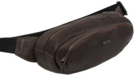 Шкіряна сумка на пояс, бананка Mykhail Ikhtyar, Україна коричнева