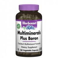 Мультиминералы + Бор с Железом, Bluebonnet Nutrition, 180 вегетарианских капсул