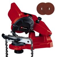 Потужний електричний станок для заточки ланцюгів Einhell GC-CS 85 E Set : 85 Вт, 5800 об/хв, диск 108х23х3,2 мм (4499924)