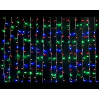 Гірлянда штора-водоспад.білий шнур. 3*2 м. 240 LED. мультик. з перехідником